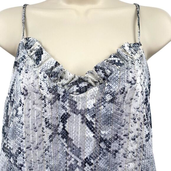 Adrienne snakeskin print tank Cami Gray Size M - Picture 4 of 8